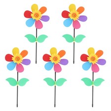  5 Pcs Sunflower Windmill Toys Child Decorative Pinwheel Ornaments