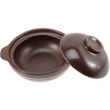  Stew Pot Ceramic Saucepan Terracotta Pots Cooking Cookware with Lid