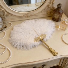 Luxury Feather Hand Fan –