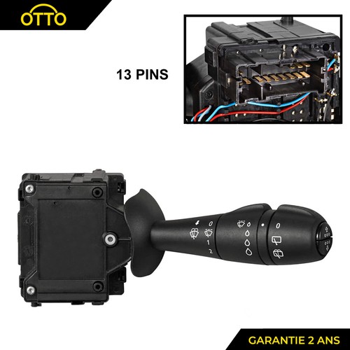 Partsline black wiper switch - black,