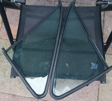 GOLF MK1 CABRIOLET 1/4 GLASS GREEN TINT FRONT  LEFT AND RIGHT