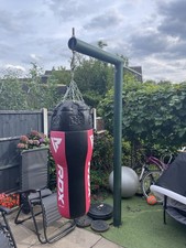 Heavy Duty Boxing Punch Bag Frame Stand+Pull-Up Station-Custom Handmade.concrete