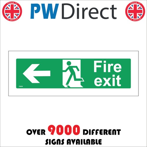 Sign fire exit left - exit,