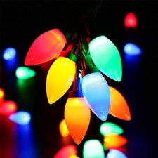 50 LED Festoon Multicolour Fairy Lights Christmas Indoor Outdoor Party Lights UK