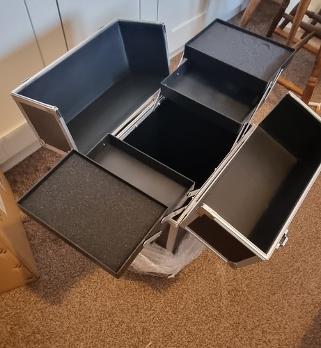 Black makeup trolley - black, case
