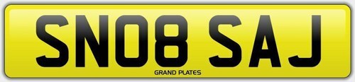Sajid snob number plate - sajid, sn08