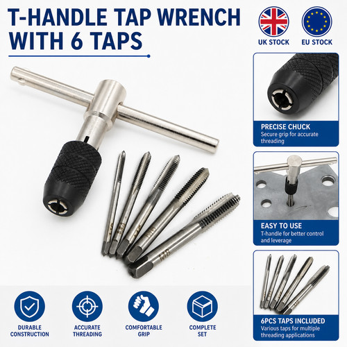 Handle tap wrench set - t-handle,