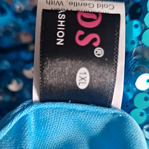 Long blue silver sequin - long,