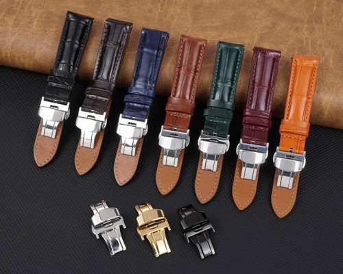 Crocodile leather watch strap - crocodile,