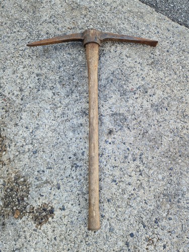 Vintage 3ft pick axe with - pick,