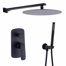 Concealed Black Shower Mixer