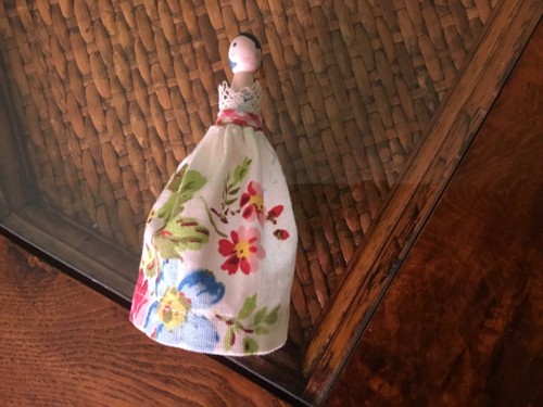 Wooden clothes peg doll - wooden,