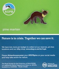 RSPB Pin Badge Pine Marten