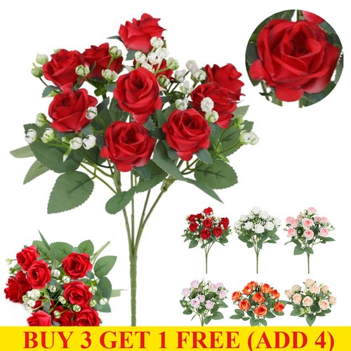 Heads artificial rose faux - heads,