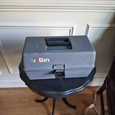 ArtBin Model 8713 Art Supplies multiple Storage trays Box Grey with Supplies!!