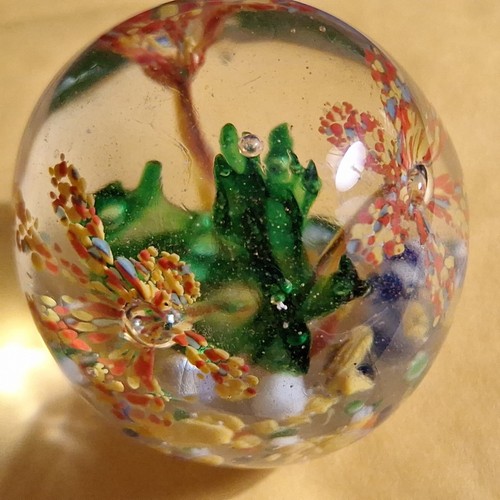 Vintage hand blown round art - hand,