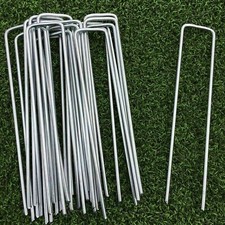 Weed Control Fabric Pegs Metal U Pins Galvanised Steel Securing Membrane UK