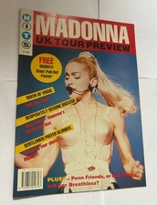 Madonna Hits UK Tour Magazine with Giant Cover Poster 1990 Blond Ambition
