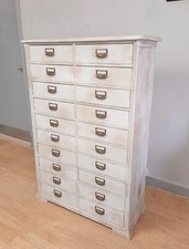 Cabinet with drawers, filing cabinet, industrial furniture, early 1900s restored
