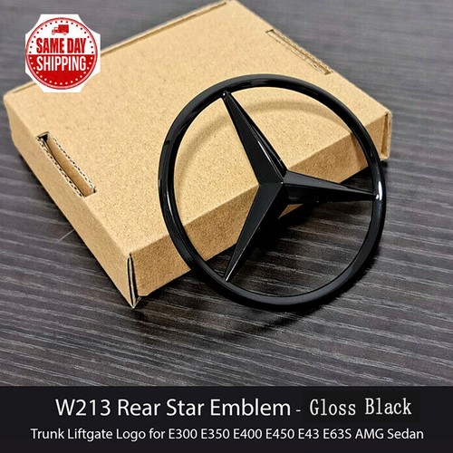 Trunk star emblem gloss black - star,
