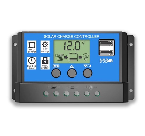10a pwm charge controller lcd - 10a,