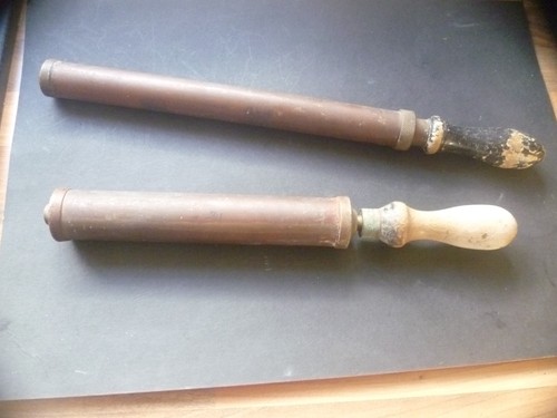 Antique brass syringe hand - brass,