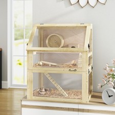 PawHut Wooden Hamster Cage w/