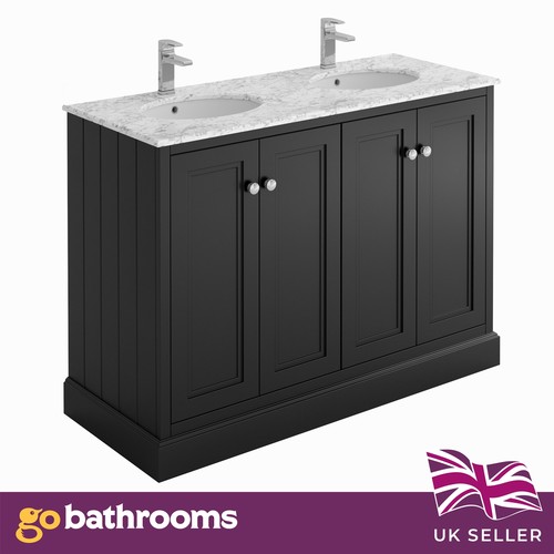 1200mm black double basin - double,