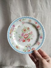 Cath Kidston CRANHAM Rose Floral Blue Side Plate 18 CMS