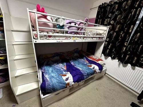 Used triple bunk bed - bunk, with