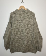 VTG ARAN STYLE CABLE KNIT 100%