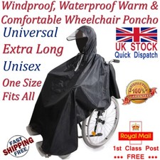 LTG PRO® Wheelchair Poncho Rain Coat Cover Waterproof Hooded Mobility Aid Unisex