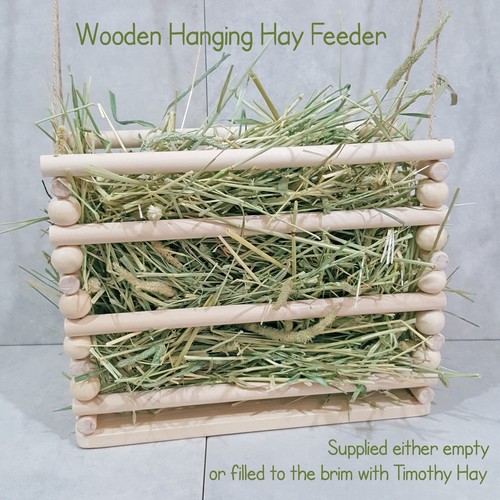 Wooden hanging hay feeder - wooden,