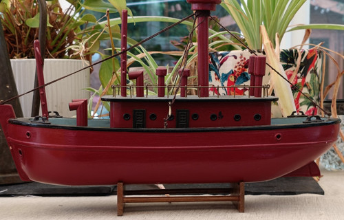 Three wooden model - boats,
