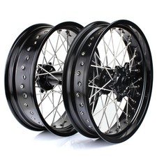 17"x3.5/5 Supermoto Wheels Set For KTM 125-540 EXC SX-F XC-F SXS For Husaberg FC
