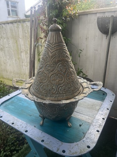 Repoussé moroccan tagine - repoussé,