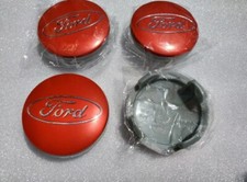 SET OF 4 FORD Red Wheel Center