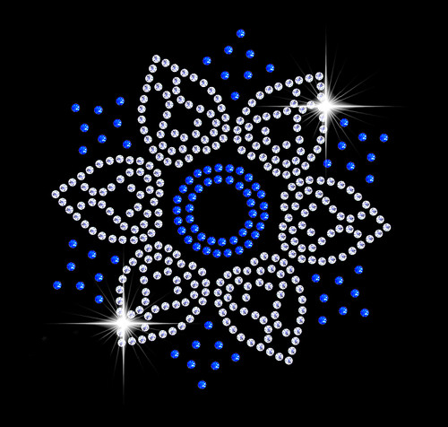 Iron flower blue sparkle - flower,
