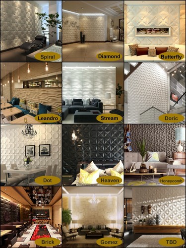 Pvc wall panel - pvc, 3d