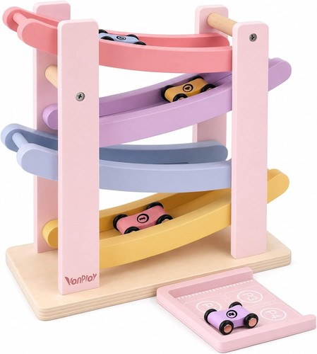 Wooden car ramp montessori - car,