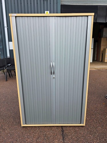 Tambour office grey - grey, cupboard