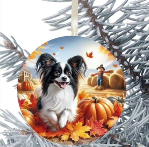 Papillon dog hanging bauble - dog,