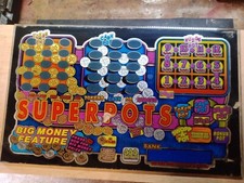 Vintage Fruit Machine Front Panel,Glass,One Arm Bandit,Man Cave Gambling.
