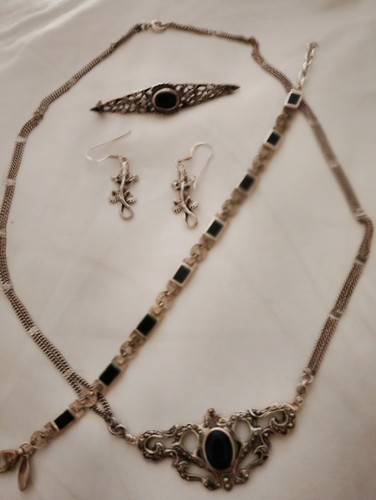 Sterling silver marcasite art - silver,