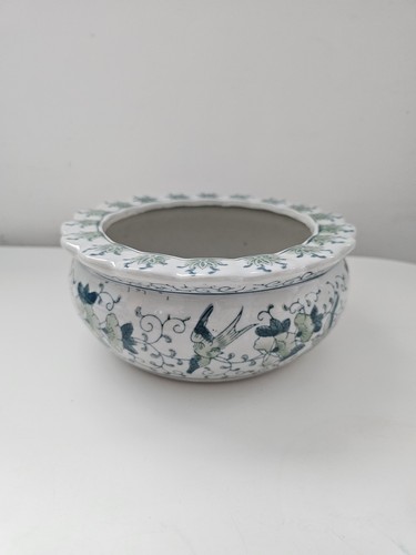 Vintage ceramic plant pot - vintage,