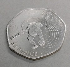  2011 50p Goalball Olympic Coin – Circulated–Rare Fifty Pence London Games (C4)