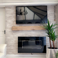 FIREPLACE SOLID OAK MANTLE BEAM FLOATING SHELF WOODEN LINTEL MANTELPIECE MANTEL