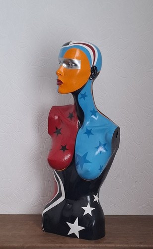 Hand painted mannequin head