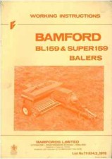 Bamfords Baler BL159 & Super 159 Operators Manual