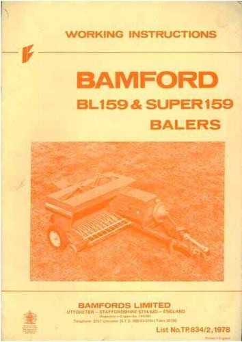 Bamfords baler bl159 super - baler, &